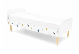 Кровать Stumpa Классика с рисунком Треугольники желтый, синий