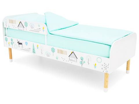 Кровать Stumpa Классика с бортиком рисунок Ферма