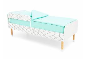 Кровать Stumpa Классика с бортиком рисунок Ромбы