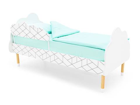 Кровать Stumpa Облако с бортиком рисунок Ромбы