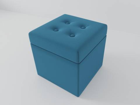 Пуф Квадрат 01ПФКВ Голубой
