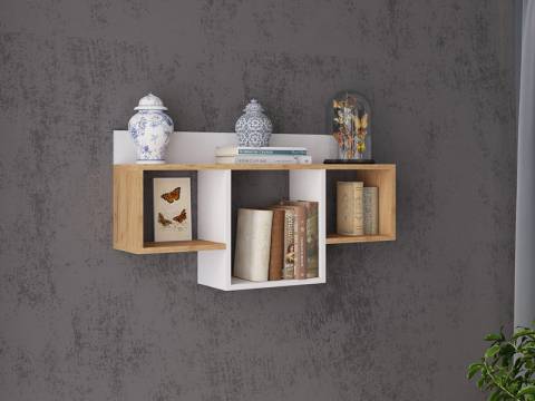 Полка навесная ПНМ-2 белый/дуб крафт золотой