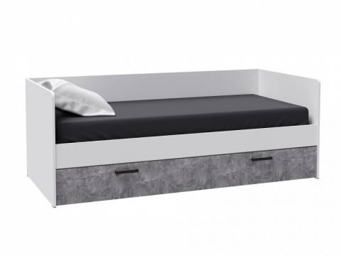 Кровать универсальная с ящиками Лючия белый/ателье светлое