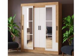 Шкаф-купе Твист 1700 дуб крафт золотой/белый