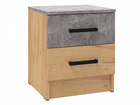 Тумба прикроватная Асти дуб крафт золотой/ателье светлое