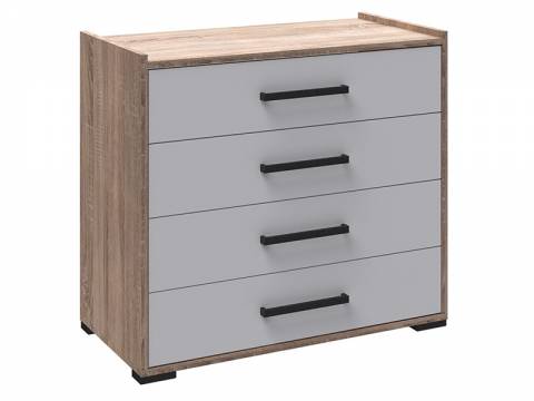 Комод Соната 850 дуб сонома/белый