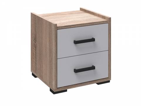 Тумба прикроватная Соната дуб сонома/белый