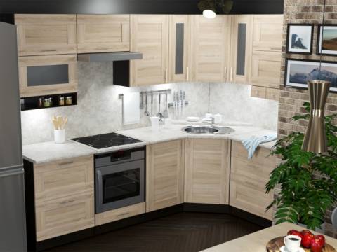 Кухонный гарнитур Ника гранд оптима 2600х1500 мм