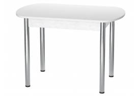Стол Европейский Пластик Хром белый матовый