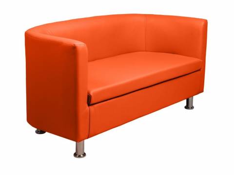 Диван кожаный Марс оранжевый