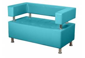 Диван двухместный Райли Кожзам Бирюзовый