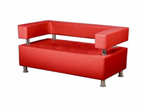 Диван трехместный Райли Кожзам Красный