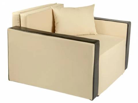 Кресло-кровать Милена с подлокотниками рогожка cream