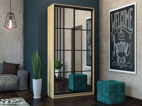 Шкаф-купе Лофт Шк12-47 1200 фасад зеркало 3г