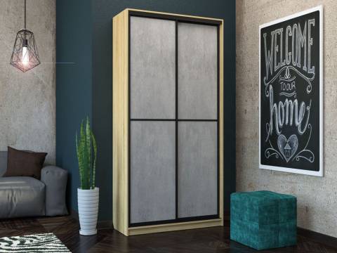 Шкаф-купе Лофт Шк12-60 1200 глубина 600 фасад МДФ бетон +