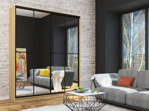 Шкаф-купе Лофт Шк20-60 2000 глубина 600 фасад зеркало+