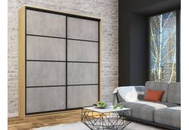 Шкаф-купе Лофт Шк20-60 2000 глубина 600 фасад МДФ бетон 3г