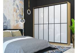 Шкаф-купе Лофт Шк24-60 2400 глубина 600 фасад МДФ белый глянец +