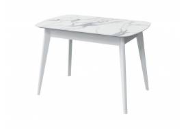 Стол раздвижной Прайм 1100/1420 Мрамор Белый