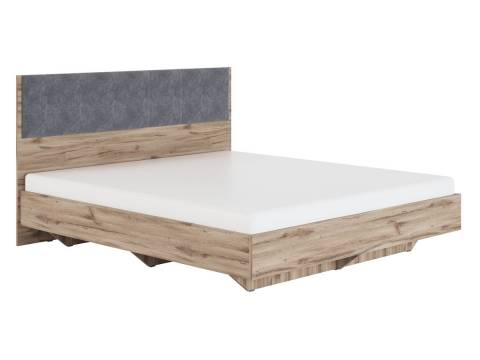Кровать 1400 Николь Серый текстиль мод.1.1