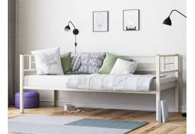 Кровать металлическая Лорка Слоновая кость