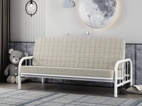 Диван-кровать Мадлен 4 Белый-Бежевый