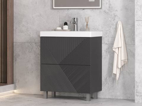 Тумба с раковиной Edge 70 напольный графит