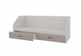 Кровать 800 2 ящика Ненси МДФ Ясень