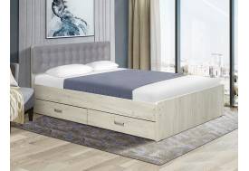 Кровать двойная №6 с ящиками 1600х1900 с мягкой спинкой