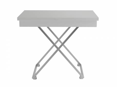 Стол универсальный трансформируемый Андрэ Хром ЛДСП Белый