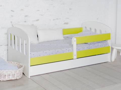 Кровать Малыш с ящиком лайм