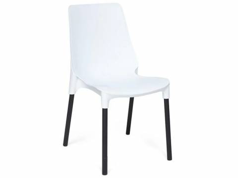 Стул Genius mod 75 белый/черные ножки