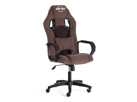 Кресло компьютерное Driver флок коричневый