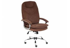 Кресло офисное Softy lux флок коричневый