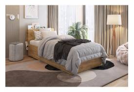 Кровать с основанием Юниор дуб крафт золотой