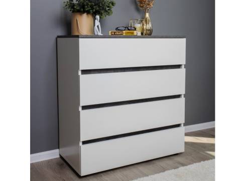 Комод Лотос с 4-мя ящиками Бетон серый