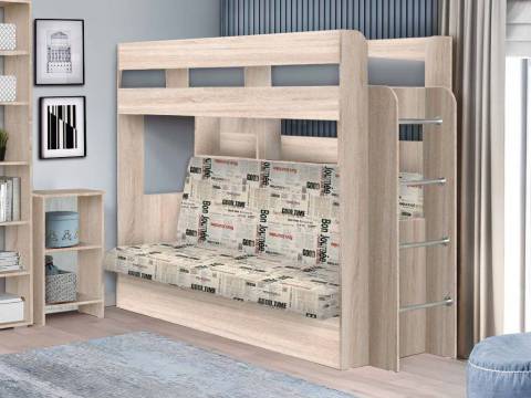 Кровать Дива двухъярусная Дуб сонома