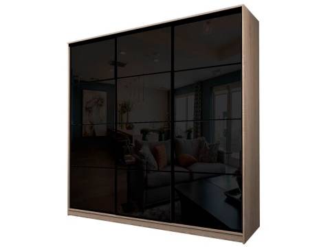 Шкаф-купе Max МШ-25-6-24/2-222 пленка Oracal черная