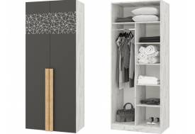 Шкаф 2х створчатый фасад с рисунком НКМ Кент-1 секция №21