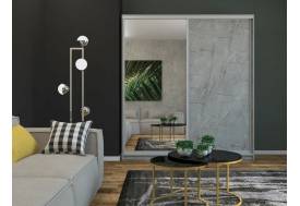 Шкаф-купе Юлия 2400 ЛДСП/зеркало Каспий светлый