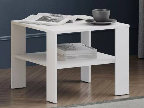 Стол журнальный Симпл НМ 013.82 Белый Фасадный