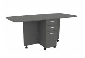 Стол книжка с ящиками 1-6702 Графит