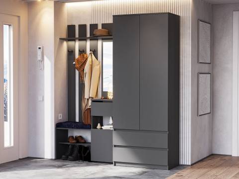 Прихожая Денвер Графит серый