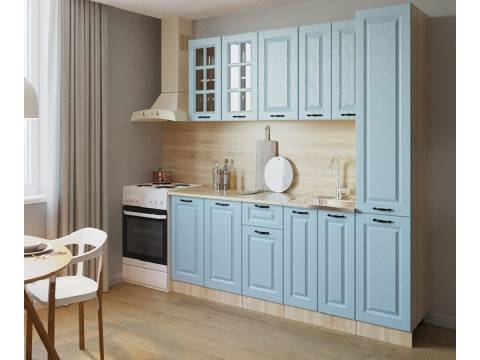 Кухонный гарнитур арт 16 Роял Вуд Голубой Вегас 2200 мм