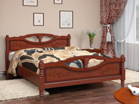 Кровать Елена-4 1600 Орех