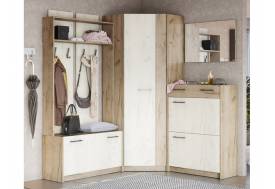 Прихожая угловая Марица дуб крафт серый-дуб крафт белый