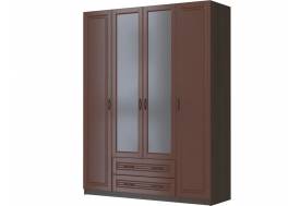 Шкаф ШР-4 с зеркалом Кантри Орех