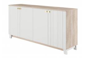 Тумба 4 двери Ланзетти жемчуг