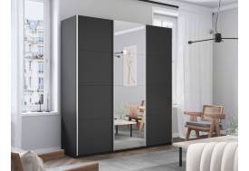 Шкаф-купе Прайм 3-х дверный 1800 ДСП/зеркало/ДСП Серый Диамант