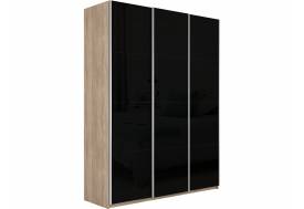 Шкаф-купе Прайм 3-х дверный 2100 три стекла черные Сонома